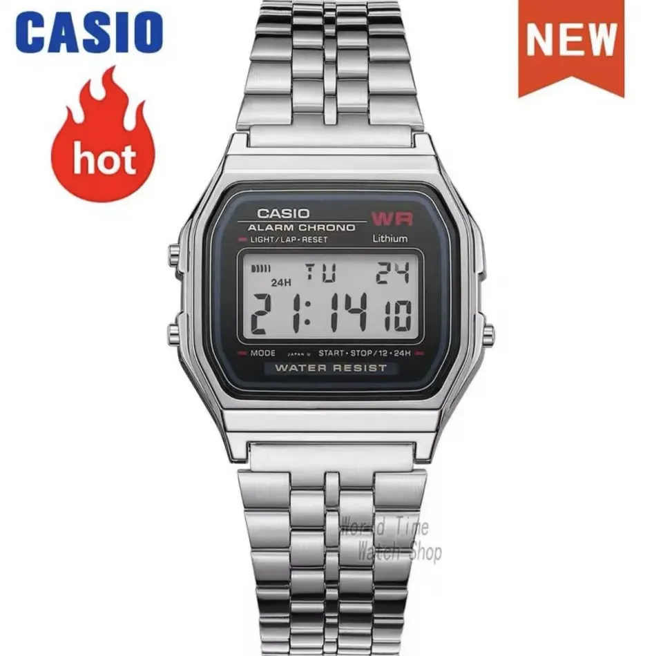 Casio watch silver watch men set brand luxury LED digital Waterproof Quartz men watch Sport military Wrist Watch