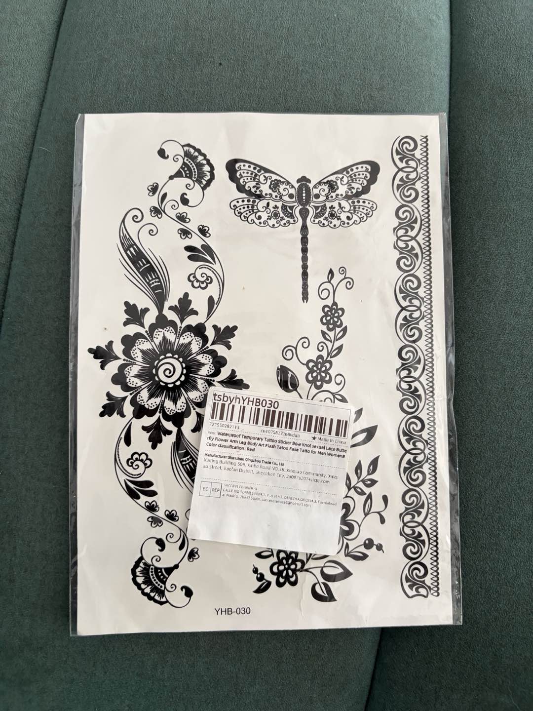 New Temporary Tattoo Sheet